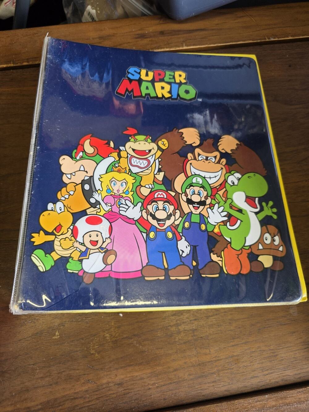 Super Mario Binder & Folder Pre-owned Blue School